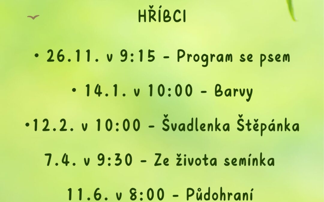 Enviromentální a další vzdělávací programy (Hříbci)