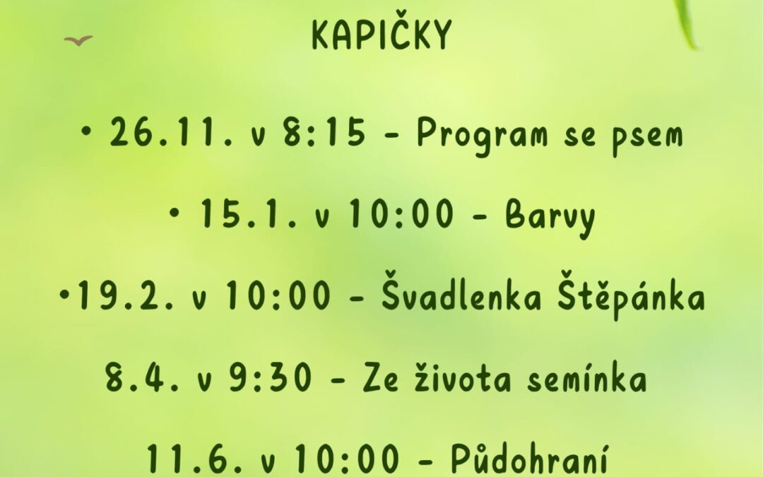 Enviromentální a další vzdělávací programy (Kapičky)